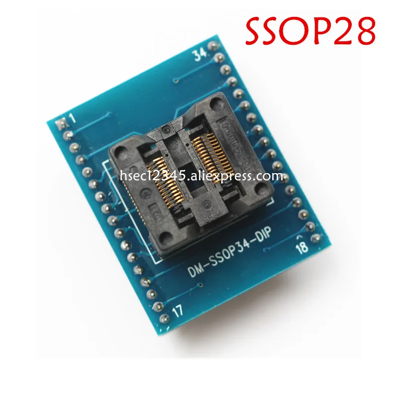 Gratis forsendelse SSOP28 at DIP28 Adapter ic test Socket BRED 0.65 mm Pitch støtte SSOP20 SSOP24 SSOP8 adapter 2