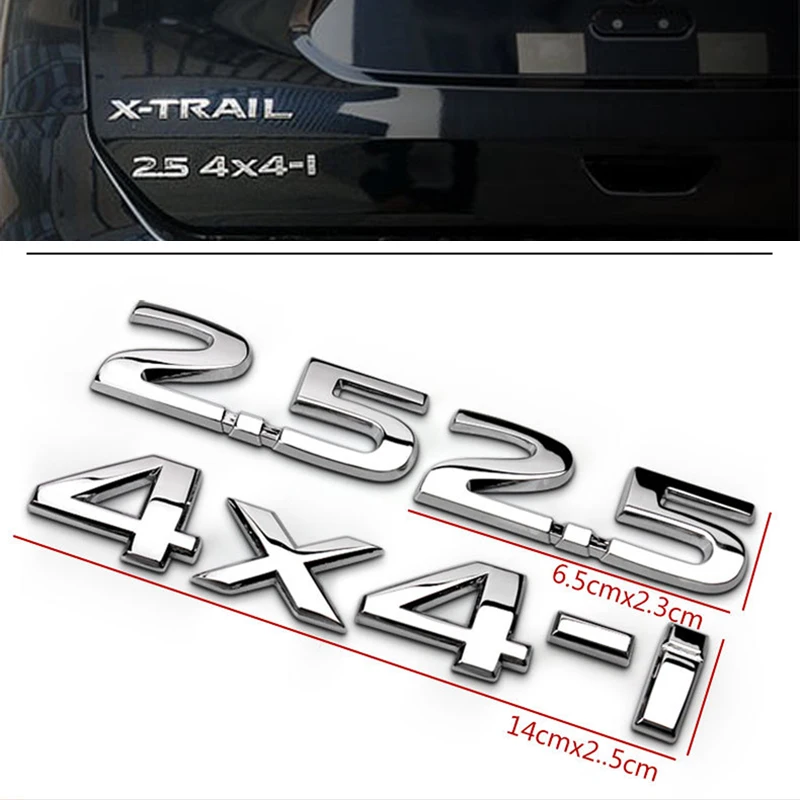 Auto Bag på 2,5 4X4-jeg Decal Til Nissan X-trail Tiida Altima Qashqai Blad Juke Bemærk T32 T31 Murano Forskydning Mærkat Dekoration 2