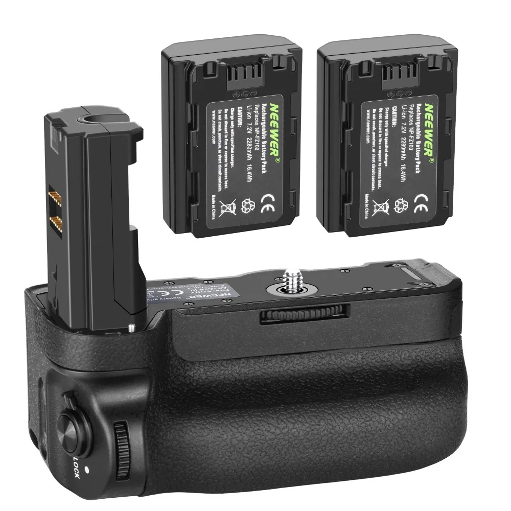 Neewer Vertikalt batterigreb for Sony A9 A7III A7RIII Kameraer,Erstatning for Sony VG-C3EM+7,2 v 2280mAh 16.4 Wh Li-ion Batteri 2