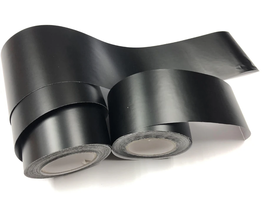 10CMX100/200/300/400/500/600CM Mat Sort Vinyl Wrap Selvklæbende Luft Boble Gratis Bil Styling Membran Mærkat Mærkat Film 2