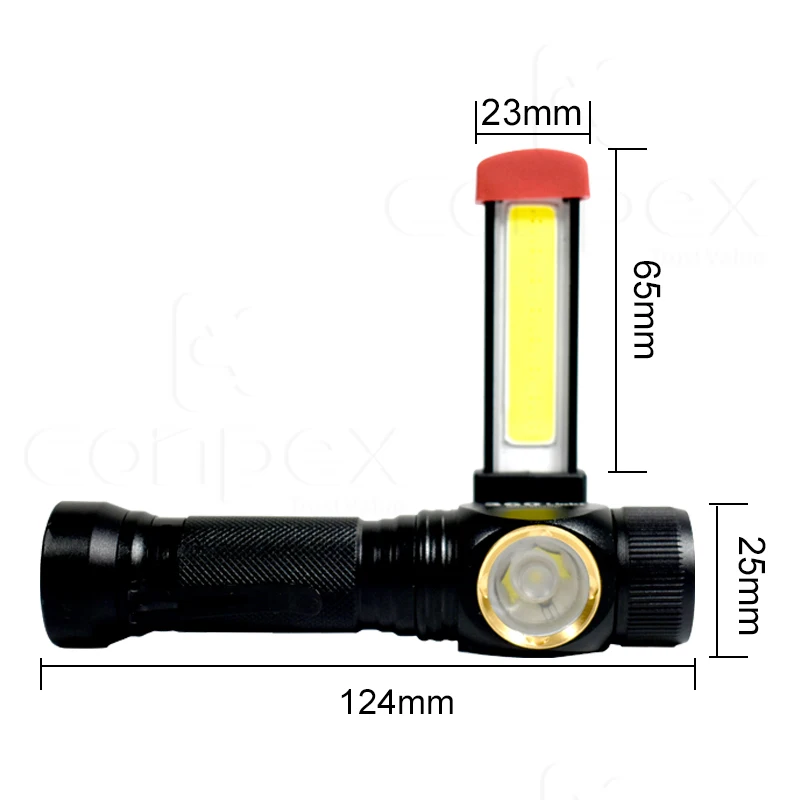 LED Lommelygte Vandtæt 18650 batteri Bærbar Camping Lys, Flash lys, jagt Ultra Lyse Lanterne USB-Genopladelige Lygte 2