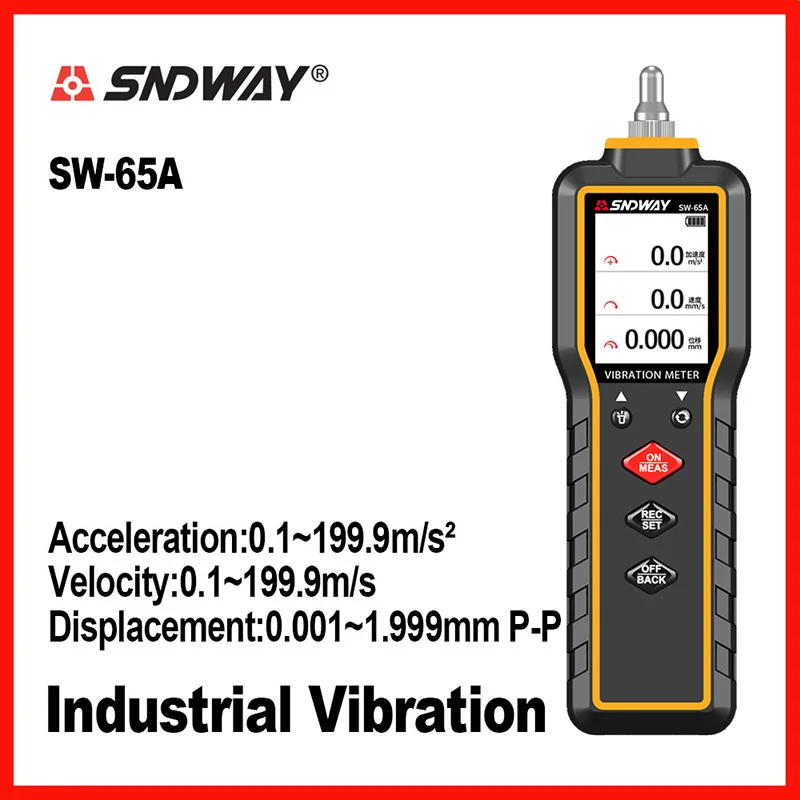 SNDWAY Vibrationer Meter Vibration Meter Digital LCD-Vibrator Vibrometer Tester Analyzer Værktøjer Bærbare SW-65A Vibrationer Meter 2