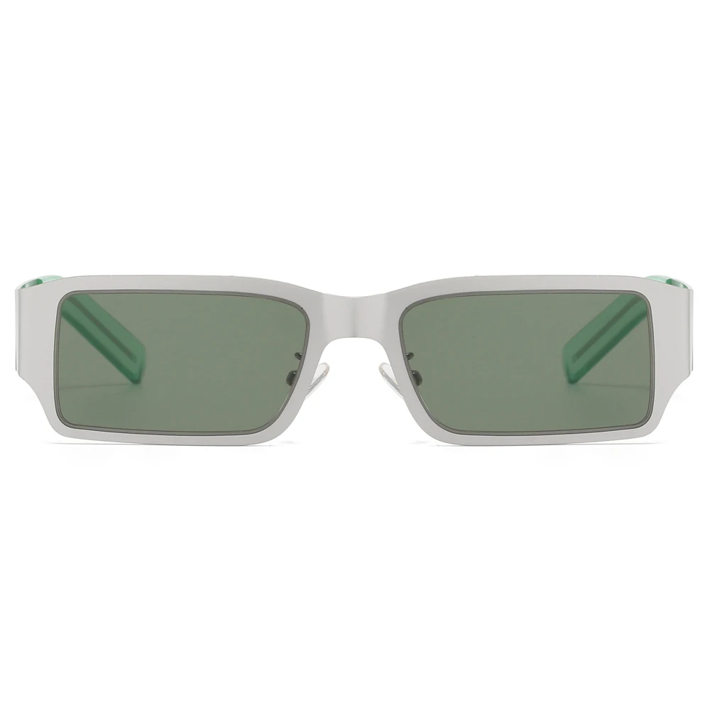 Peekaboo rustfrit stål firkantet ramme solbriller til mænd uv400 sommeren mandlige sol briller vintage kvinder 2021 metal af høj kvalitet 2