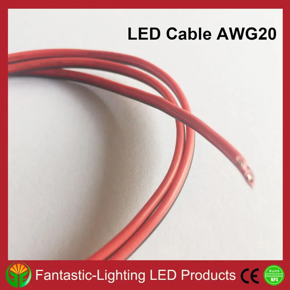200Meter 2PIN Wire gratis fragt AWG20 kabel ledning udvidelse til LED strip light enkelt farve 2