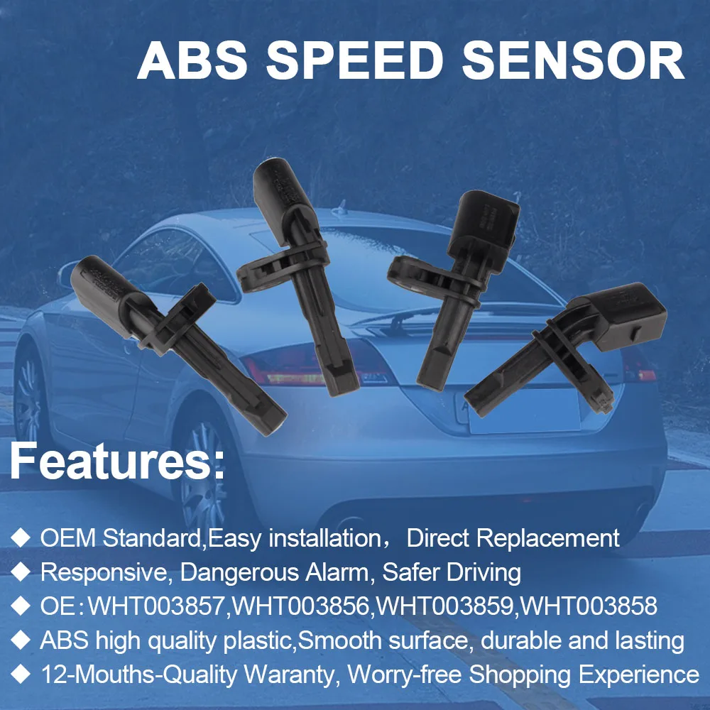 Bageste Venstre & Højre ABS Wheel Speed Sensor, der Passer Til VW Golf JETTA Passat Audi TT A3 S3 Q3 WHT003857 WHT003856 WHT003859 WHT003858 2