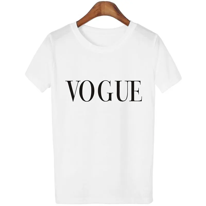 2019 Sommer Mode Cool Harajuku Bluse Kvinder Sort kortærmet O-Hals Tumblr Top Streetwear Shirt VOGUE Brev Print Bluse 2