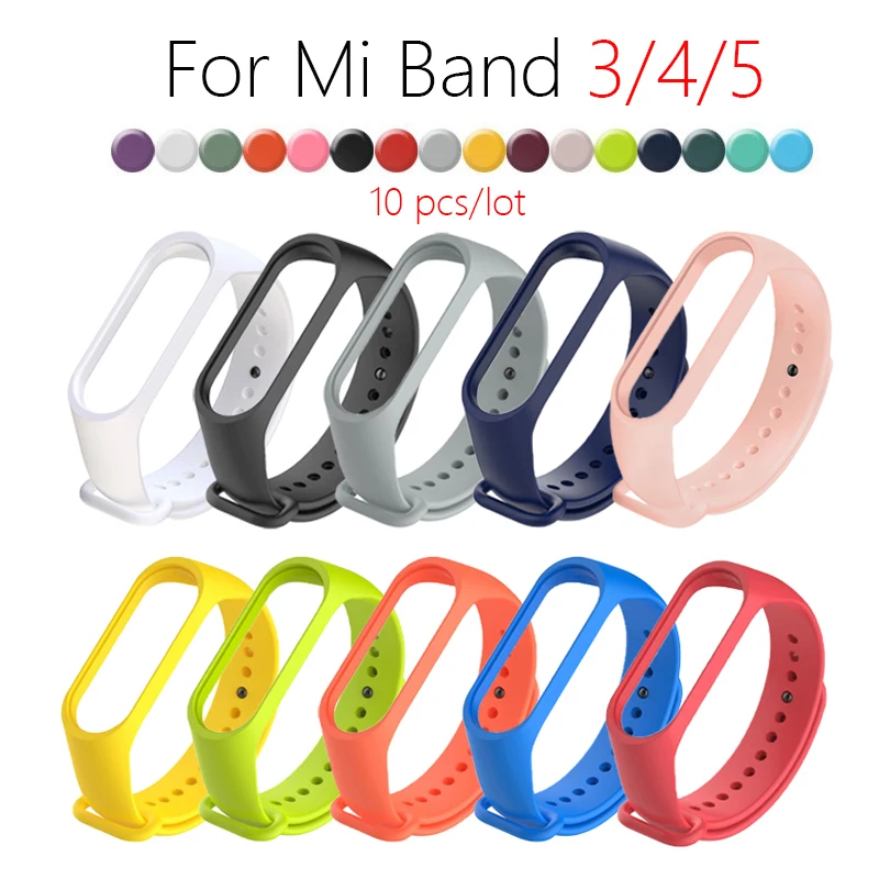 18 Farver mi band 5 Strop Til Xiaomi Mi-Band 5 4 3 Nfc-Silikone Armbånd Til Xiaomi Band 4 MiBand 5 4 3 smart ur tilbehør 2