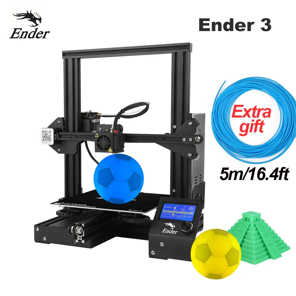Creality 3D-Ender-3 3D Printer DIY Kit 3D Drucker Selv samle 220 * 220 * 250mm med Genoptage Udskrivning af Masker 2
