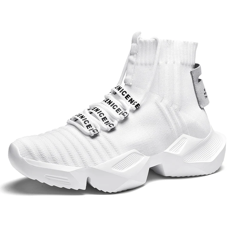 Ny Trend Mesh Mænd Sneakers High Top Åndbar Sport Sko Mænd Kører Sko Road Walking Sko Platform Retro Stil Zapatillas 2