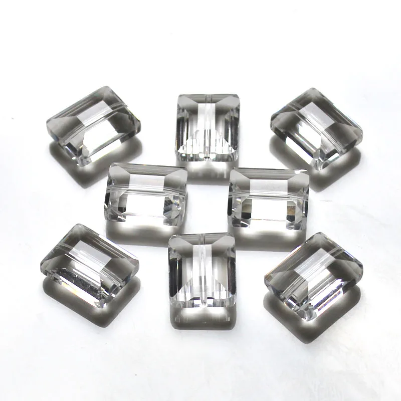 AAA 12x10mm tjekker Facetteret Krystal Firkant Perler Multi Farve Glas-Pladsen Håndværk Perler til smykkefremstilling 50stk Masse Engros 2
