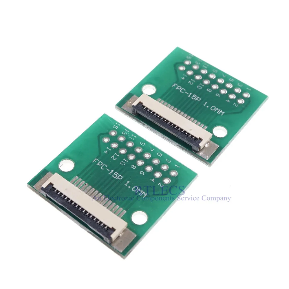2 stk FPC FFC Fleksibel Fladskærms-Kabel 15 Pin-1,0 mm Adapter til 2,54 mm pitch gennem hullet DIP PCB for Raspberry PI Kamera Rev 1.3 2