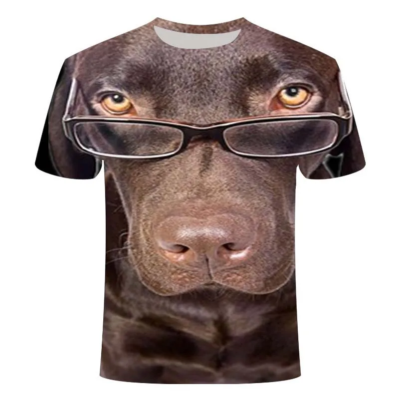 Nye sjove hund kreative mønster kortærmet T-shirt til mænd casual sommer mode 3DT shirt til mænd O-hals skjorte plus size streetwear 2