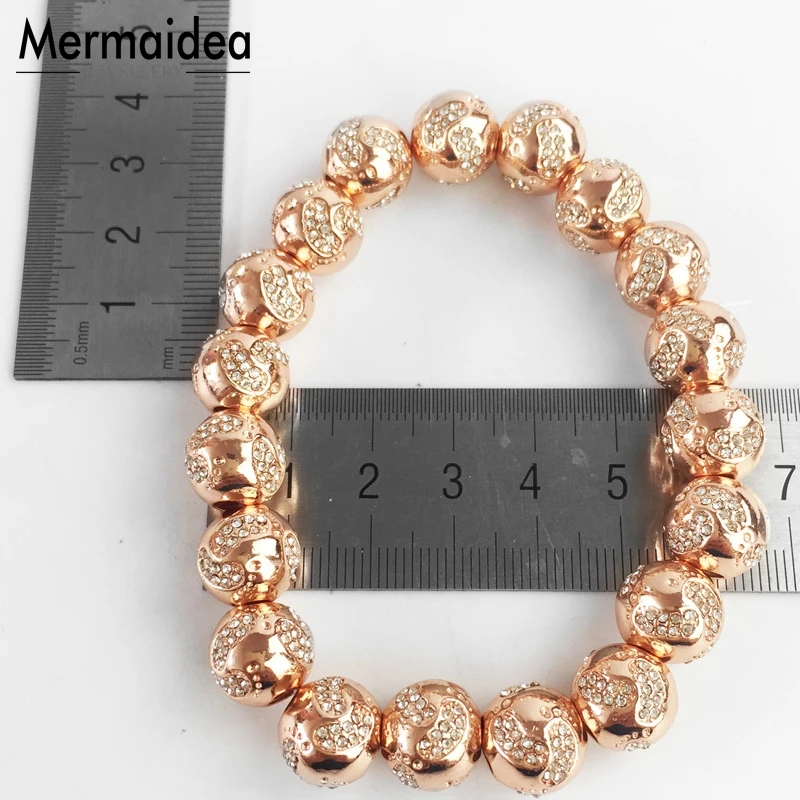 10mm Rose Gold Baby Fodaftryk Perle Armbånd I 2020 Nye Strand Armbånd forsølvet Trendy Fashion Smykker til Mænd, Kvinder 2