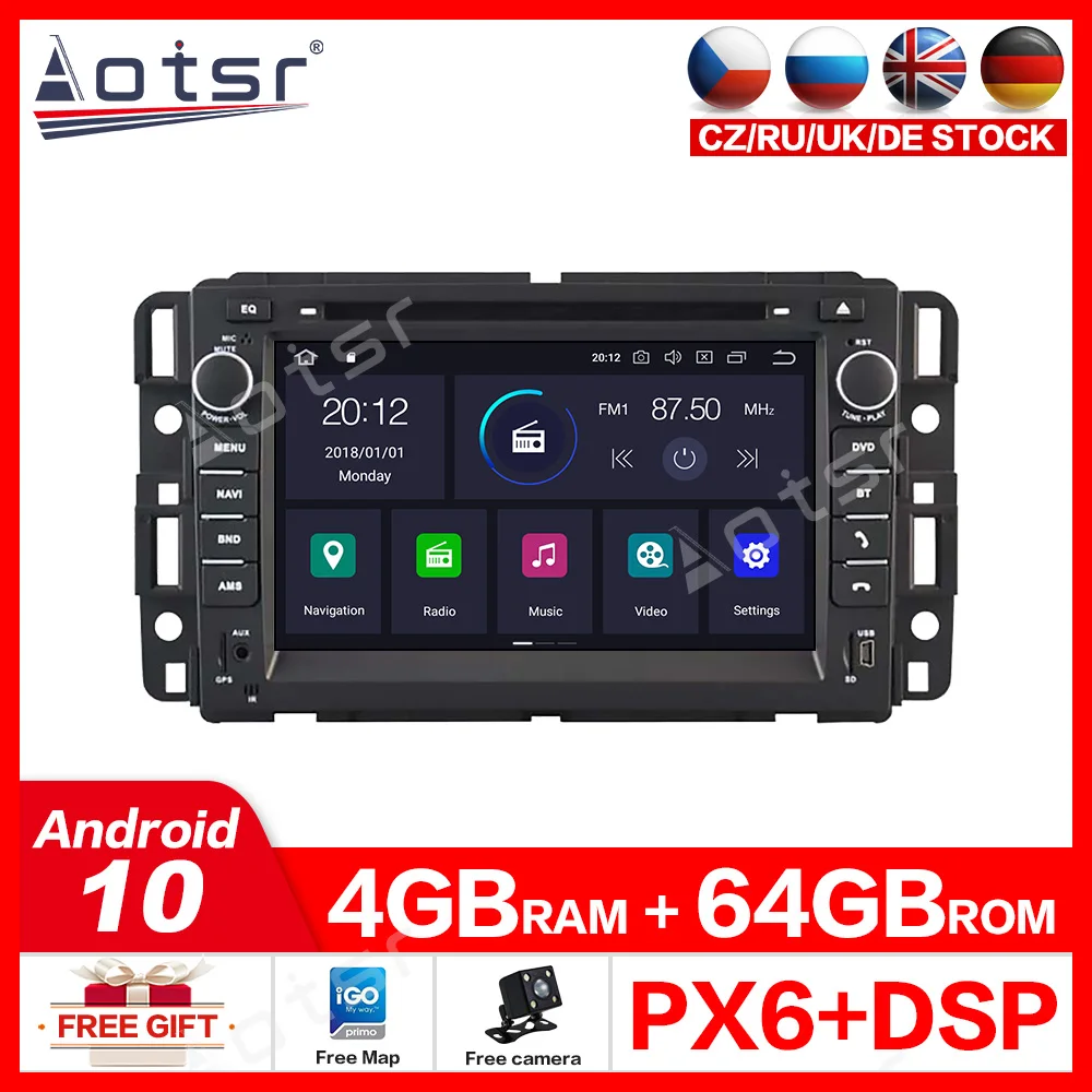 2 din stereo receiver Android 10,0 Til HUMMER H2 Bil DVD-Afspiller GPS 2008-2011 Navigation, radio med kassette optager hovedenheden IPS 2