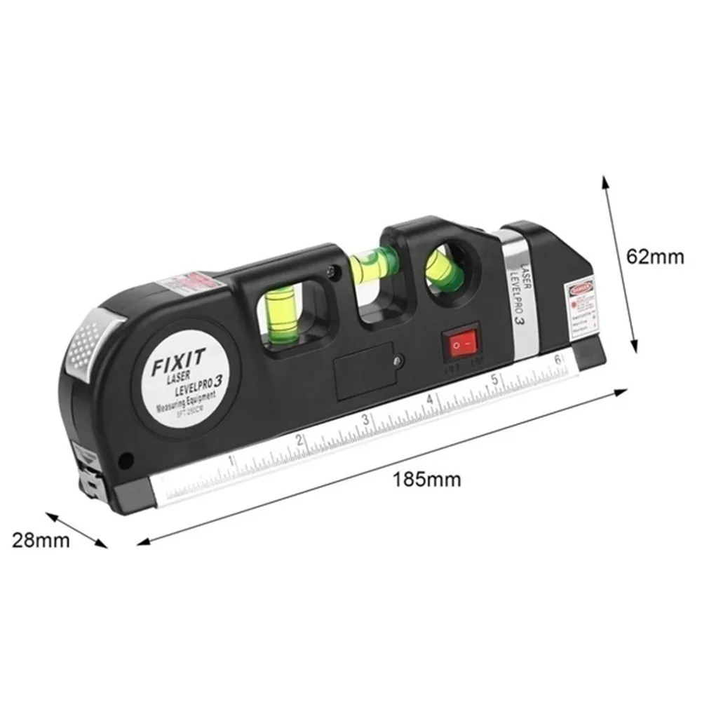 Praktiske Multifuntion Høj Tæthed Laser Nivellering Instrument med Stål Ruller Tværs Lige Linje Laser-Niveau Aligner batteri 2