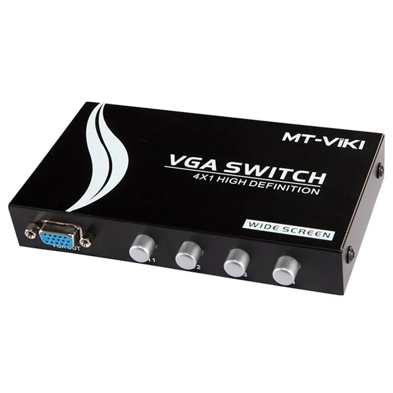 Hot Salg 4-Port, VGA-Switch-Boks Video Selector 4-Input, 1 Output Automatisk Skalering Understøtter Høj Opløsning 2