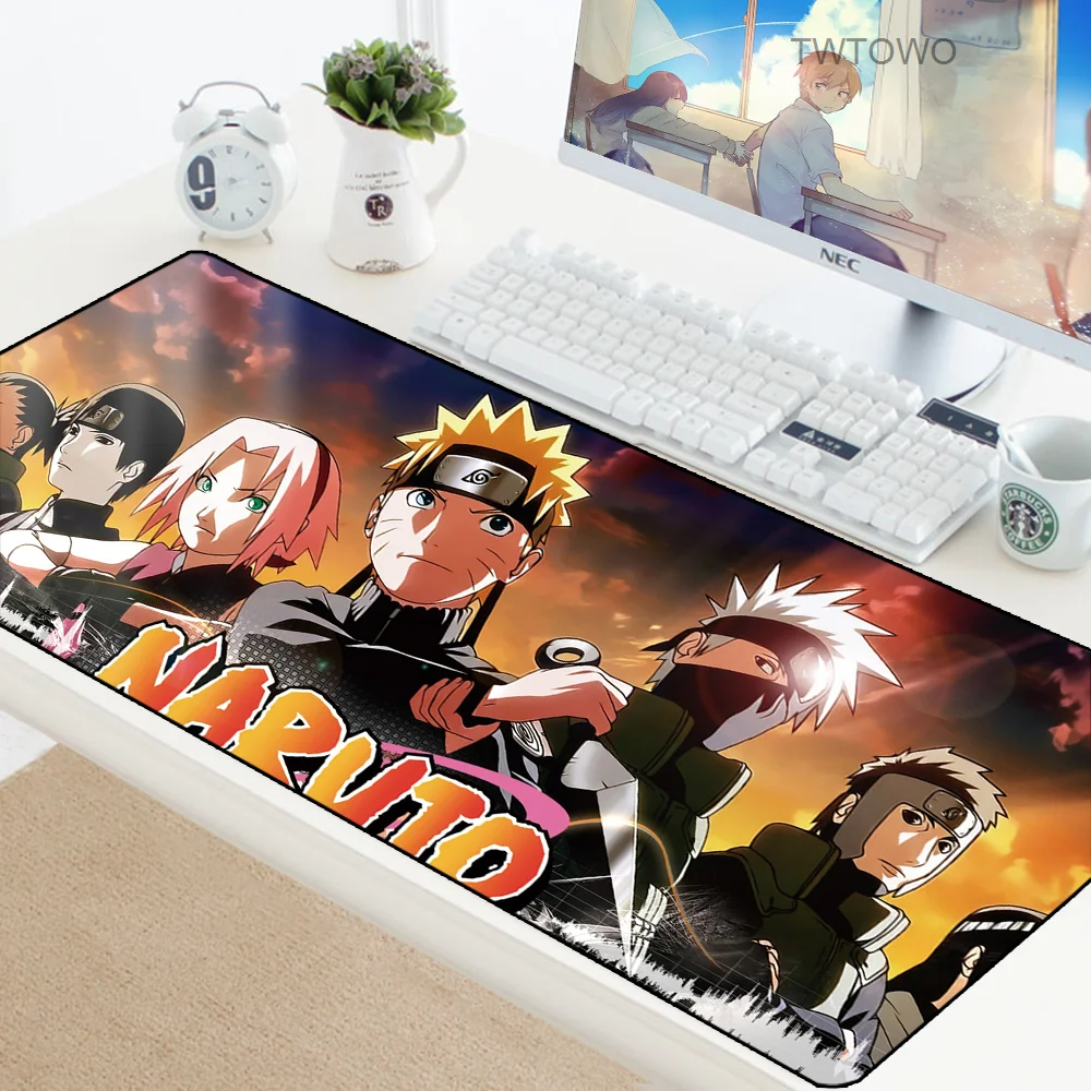 Naruto musemåtte Animationsfilm Pad Computer Tastatur Stor Gummi XL Gaming Musemåtte Padmouse Gamer Need For Speed Musen Mats 900x400MM 2