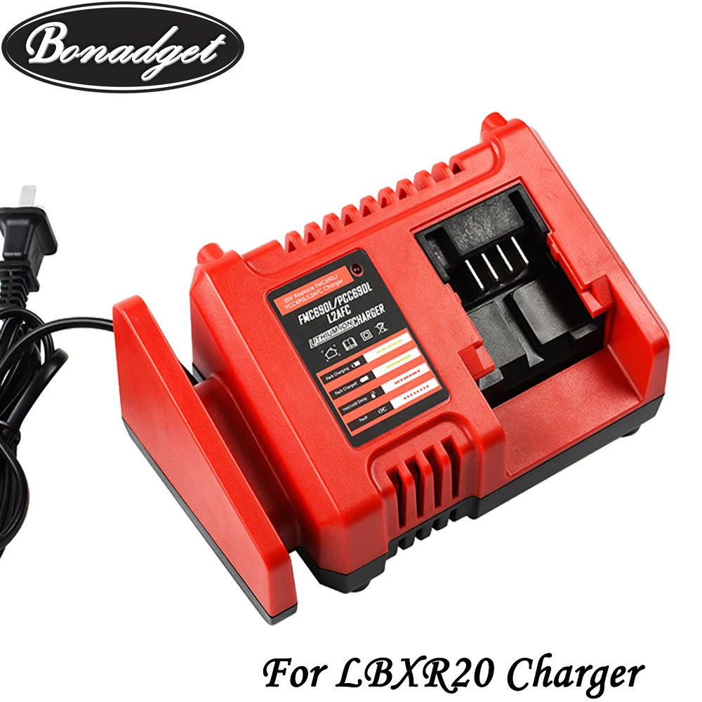 Bonadget Genopladeligt Li-ion Batteri Oplader Til LBXR20 Black&Decker Udskiftning 12V 14,4 V 18V 20V Power Tools Batteri Oplader 2