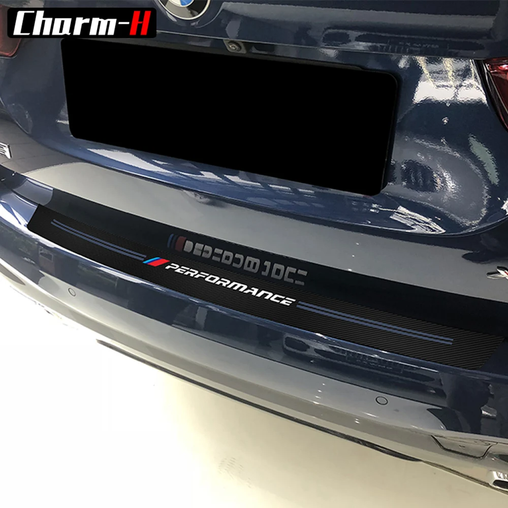 5D Carbon fiber power performance M bilens bageste kofanger Kuffert Trim klistermærke til bmw E34 E36 E60 E90 E46 E39 E70 F10 F20 F30 X5 X6 X1 2