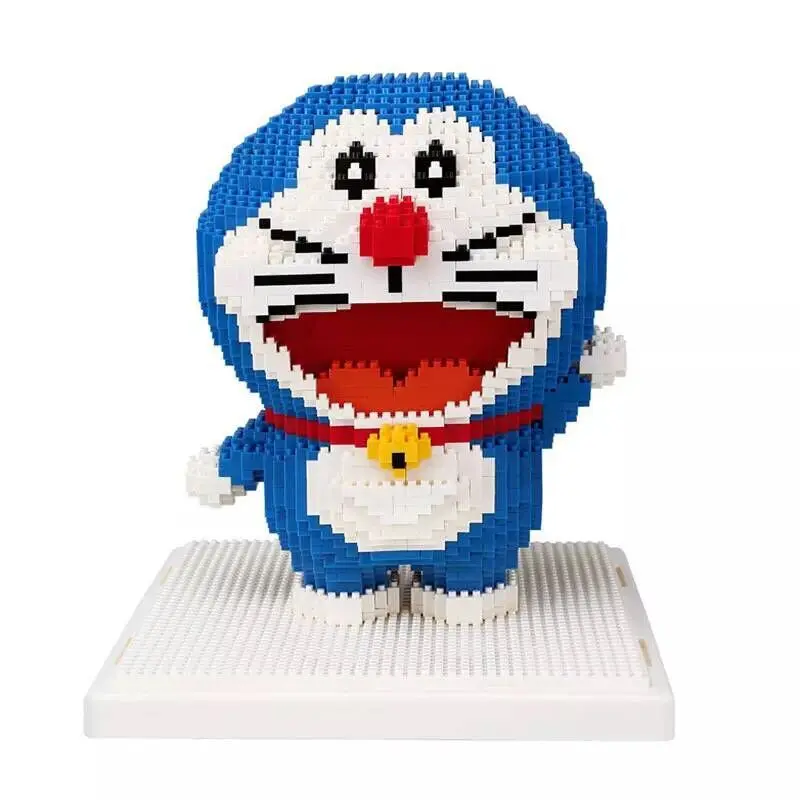 Skaberen Dukke Mini Diamant Partikler Dorami Doraemon Blå Fat Man Miniblocks Skaberen byggesten Søde BrickHeadz Legetøj For børn 2