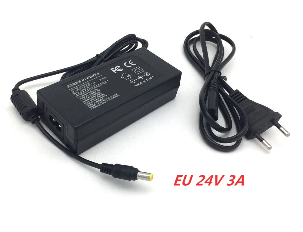 Nye Arrivial 1 SÆT EU-Plug Power Adapter Oplader Til vand pumpe 24V 3A 4A 5A 2