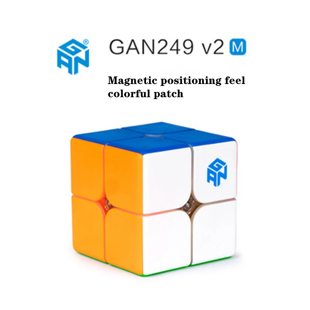GAN249 V2/V2 M cubo 2x2x2 Magnetiske magic puzzle Game cube GAN 249 V2/V2 M 2x2 magnet Magic Cube for voksne, børn Legetøj Speed Cube 2