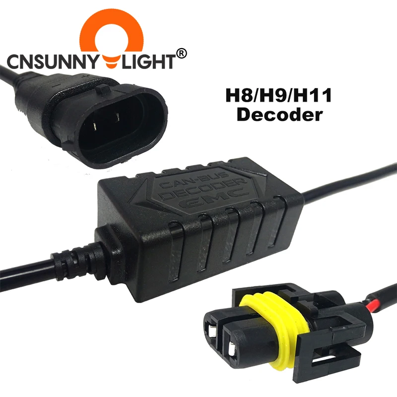 CNSUNNYLIGHT H4 H13 H7 H8 H11 HB3 9005 HB4 9006 LED-Dekoder Canbus Modstand Udnytte Adapter Til Forlygte Pærer Lys Fejl Gratis 2