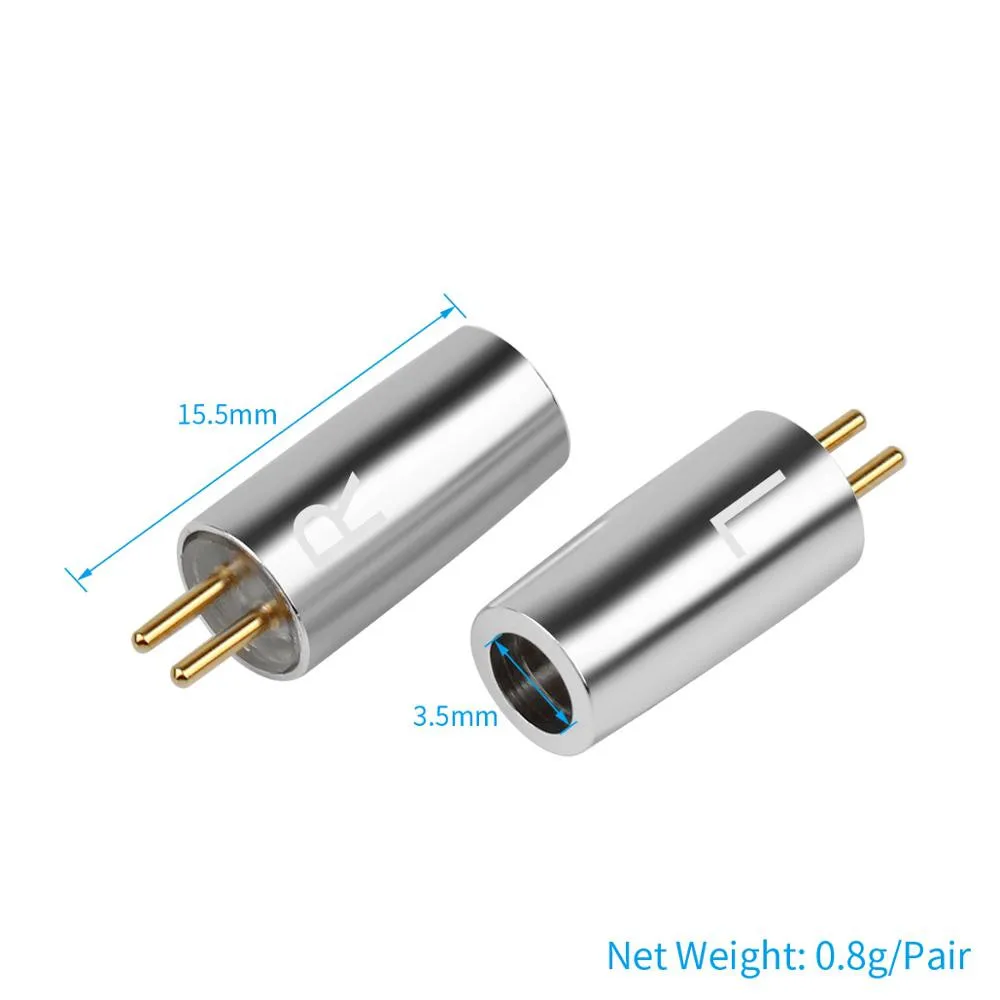 Hifi-0.78 mm Øretelefon Pin-Sort Sølv 3,5 mm Wire Hul Hovedtelefon Adapter Til UE18 W4R UM3X Lyd-Stik og Lodde DIY Hovedtelefoner 2