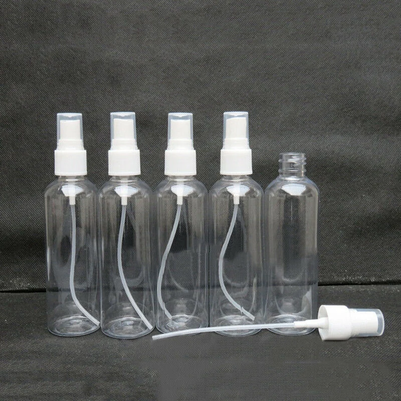 50STK 100 Ml Transparent Plast Parfume Forstøver Lille MIni Tom Spray Genpåfyldelig Flaske Rejse Flasker Sæt 2