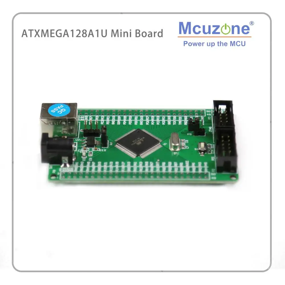 ATxmega128A1U Mini Board, 12 bit ADC, DAC, 8UART, USB-Enhed, JTAG PDI, USB-boot-Loader leveres XMEGA128A1 U 128A1U AVR atmel 2