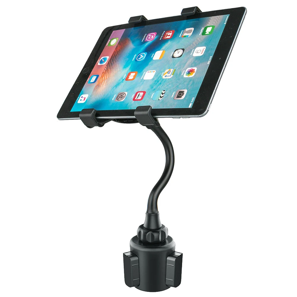 Justerbar Lange Arm Car Cup Mount Holder 360 Grader Stander Til iPad, Samsung Tablet Telefon For 4 til 11 tommer 2