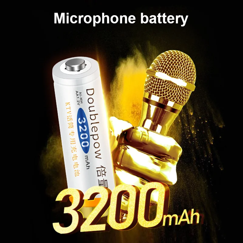 Høj kapacitet AA genopladelige NI-MH-batteri 3200mah 1,2 V AA batteri til Toy termometer mus lommeregner batterier 2