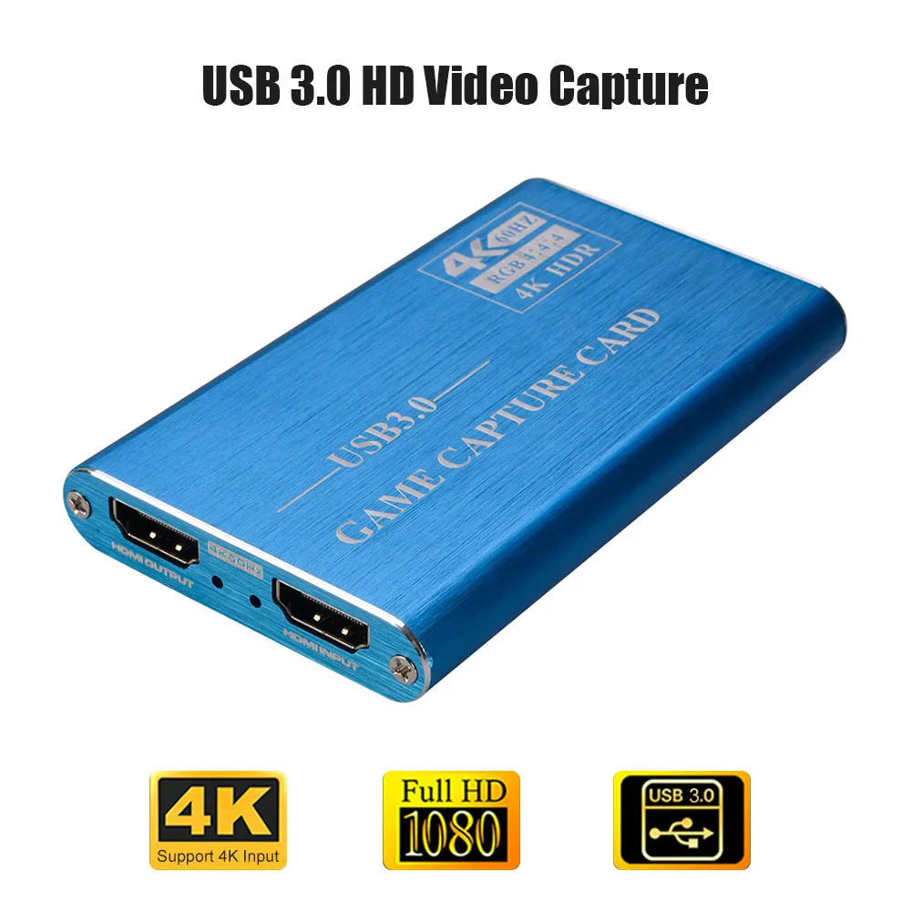 4K HDMI-Spil Video Capture-Kort USB3.0 1080P Grabber HDMI-Dongle Capture Kort for OBS Fange Spil Capture Kort Live Streaming 2