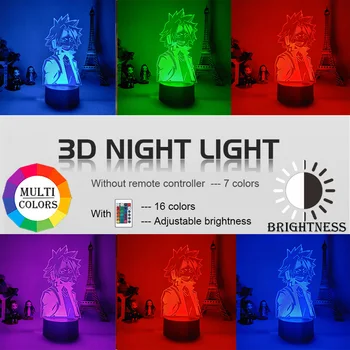 3D-Animationsfilm Nat Lys LED FAIRY TAIL Team Anime Figur LED Nat Lampe til Hjemmet Indretning 3D-Illusion Lampe Gave Lettere for Børn Kid 2
