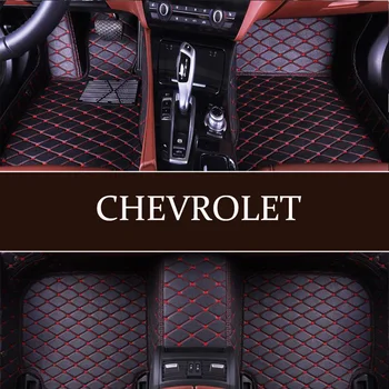 3D car fod måtter luksus læder gulvmåtter for CHEVROLET Evanda Blazer Cruze Captiva 5seat Aveo Impala Camaro Malibu Monte Carlo 0