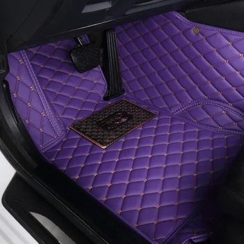 3D car fod måtter luksus læder gulvmåtter for CHEVROLET Evanda Blazer Cruze Captiva 5seat Aveo Impala Camaro Malibu Monte Carlo 2