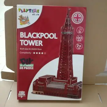 3D papir puslespil bygning model toy verdens store arkitektur blackpool tower og England berømte bygge gave 1pc