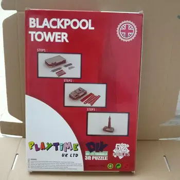 3D papir puslespil bygning model toy verdens store arkitektur blackpool tower og England berømte bygge gave 1pc 1
