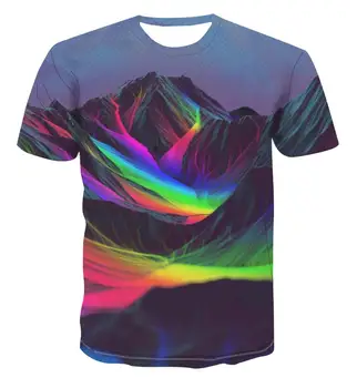 3D pop print simpel måde stak farverige geometri kreative design t-shirt til mænd street alsidige cool enestående smuk s-6xl 3