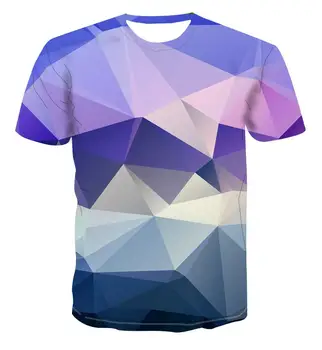 3D pop print simpel måde stak farverige geometri kreative design t-shirt til mænd street alsidige cool enestående smuk s-6xl 4