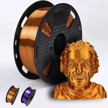3D-Printer PLA Filament 1.75 mm 250g/500g/1KG Metallisk Føler Skinnende Silke 3D-Print Materiale, Særligt salg Lilla/ Kobber Filament 3