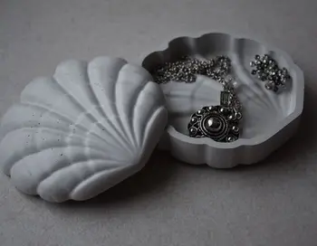 3D Shell opbevaringsboks Silikone Konkrete Skimmel Kreative Formen til at Lave Max Smykker Beholder Forme Badeværelse sæbeskål Skimmel 4