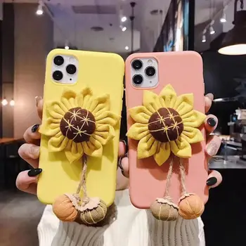 3D Søde Blomst Solsikke Daisy Blomster Soft Phone Case For Samsung Galaxy Note 8 9 10 20 S20 ultra S10 S8 S9 Plus Græskar Dække 3