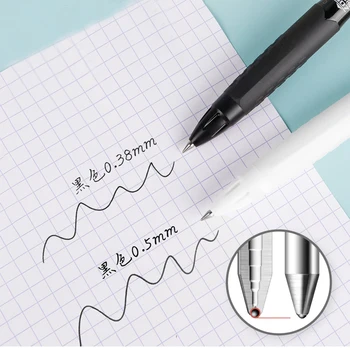3Pcs/5pcs UNI UMN-307 Gradient Limited Edition Tryk Gel Pen Studerende Sort Test Pen 0.38/0,5 mm 5