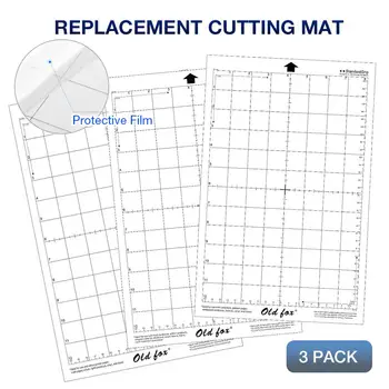 3Pcs Udskiftning Cutting Mat Gennemsigtig Selvklæbende Mat med Måling Grid 8 af 12 Tommer for Silhouette Cameo Plotter Maskine 5
