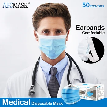 400pcs/8box Medicinsk ansigtsmasker Disponibel 3-Lag Lags Filter Anti Bakterier, Virus Kirurgiske Ansigt Maske for Munden For Kim Beskyttelse 4