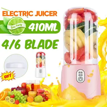 410ml 4/6 Vinger Bærbare Elektriske Frugt Juicer, Multifunktionelle USB-Smoothie Maker Blender Maskine Sports Flaske Juice Cup 5