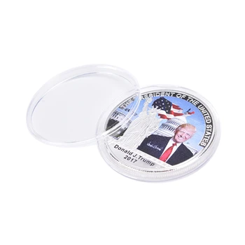 45. Præsident for de Forenede Stater af Donald Trump Erindringsmønter Farvet Liberty Metal Mønt Samling 32043