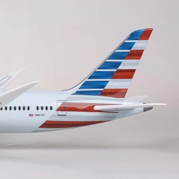 47CM 1/130 Skala Fly Boeing B787 Dreamliner Fly American Airlines Model W Lys og Hjul Støbt Plast Harpiks Fly 1