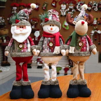 48CM Snemand Elk Santa Claus Stående Dukke Jul Toy Party Hjem Xmas Udsmykning juletræspynt festartikler 1
